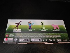 4 Pack Ender Dragon Steve Creeper Pig MINECRAFT 2023 Mattel 15 Years 15th NEW