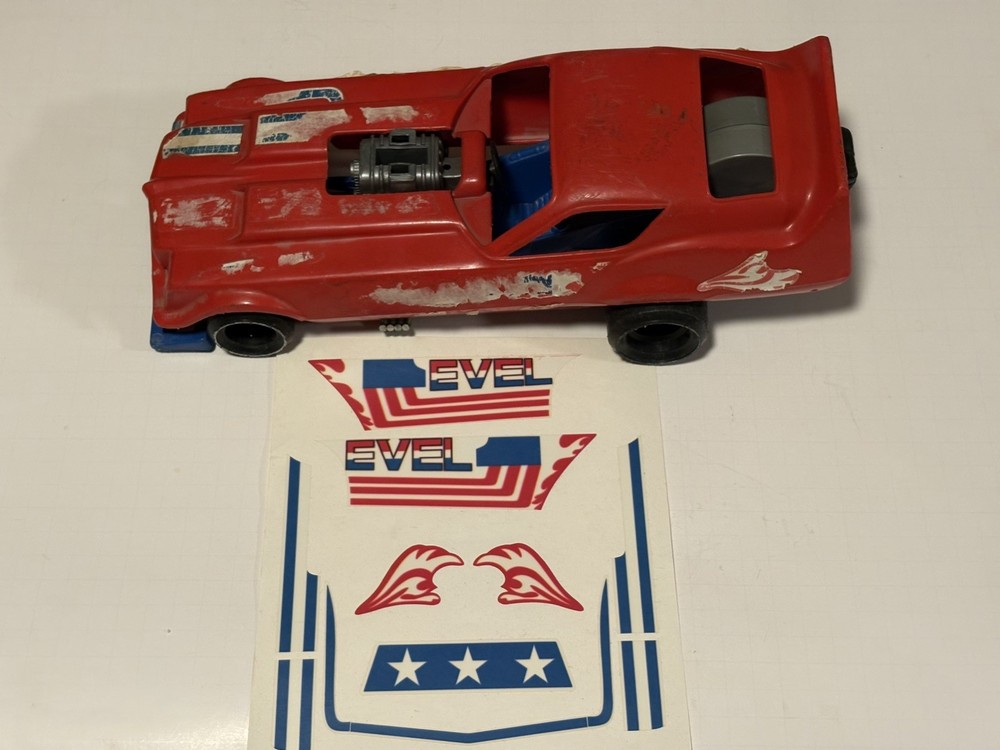 1976 Ideal Evel Knievel Funny Car Firebird Red Dragster w/ decals