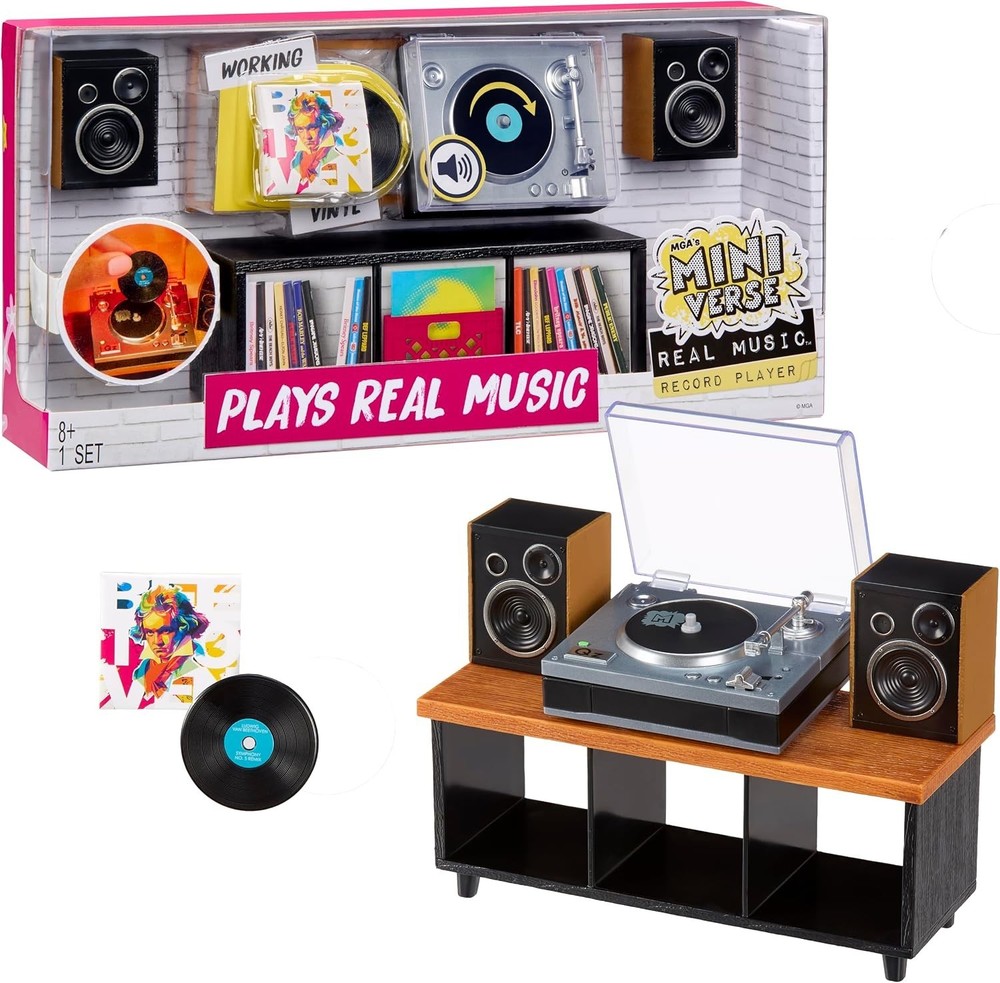 MGA Miniverse Real Music Record Player Playable Mini Vinyl Collectibles IN HAND