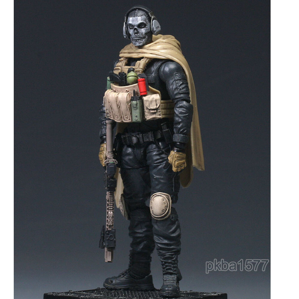 Pre-sale Premium 1/18 3.75″ Vest Cloak Ghost Figure Head Sculpt Weapon Headphone