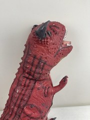 Vtg Carnotaurus Disney Dinoland Animal Kingdom plush Latex Rubber Dinosaur 36″