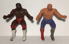 Titan Sports LJN 1985 Iron Sheik & Junkyard Dog Figure WWF Thumb Wrestler Lot