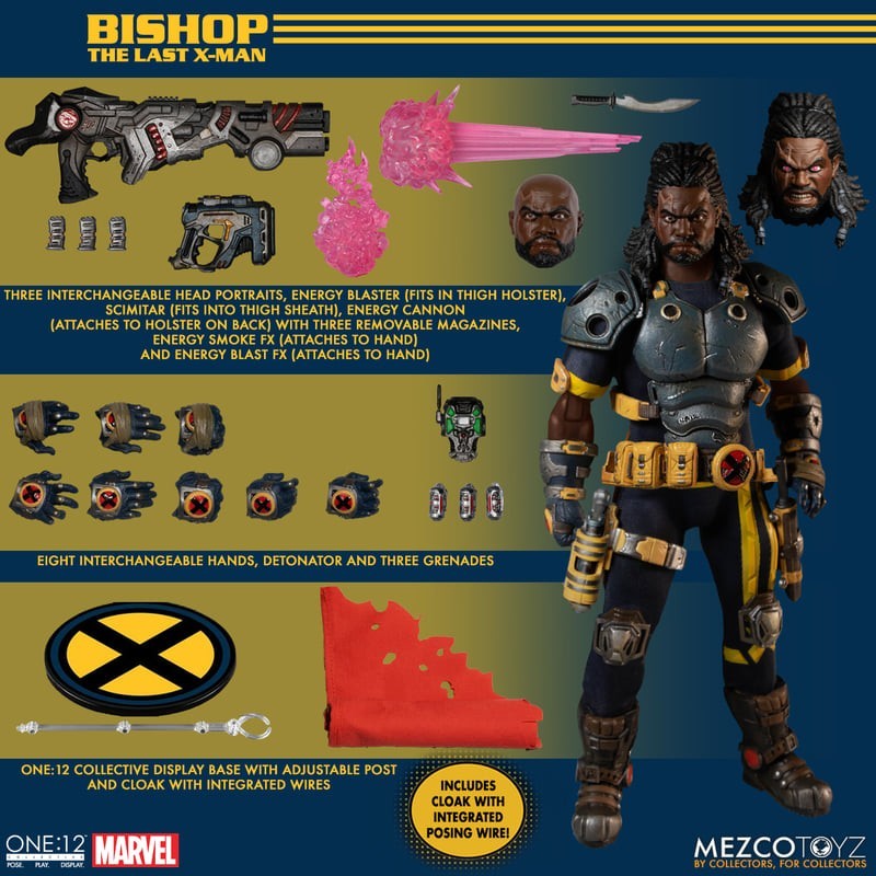 Mezco Toyz One:12 Collective Marvel X Men Bishop 1/12 Action Figure 6″