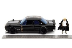 Tokyo Revengers 1:24 1971 Nissan Skyline GT-R Die-Cast Car & 2.75″ Mikey…