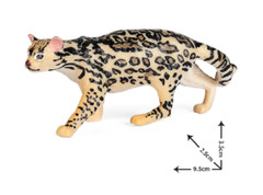 9.5cm Leopardus pardalis Ocelot Spotted Cat PVC Toy Wild Animal Figure Kids Gift