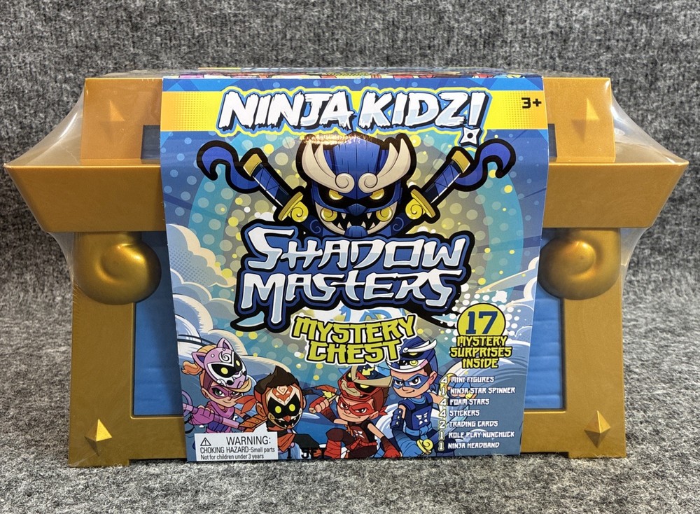 Ninja Kidz Shadow Masters Mystery Chest [17 Surprises Inside!] Brand New SEALED