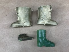 Vintage 1966 Ideal Captain Action Figure With GI Joe Accessories & Box, AS-IS