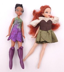 RARE Disney Fairies Mixed Lot 2x Doll, 2x Dress, 1x Top w/Wings, Boots(1 Pair+1)