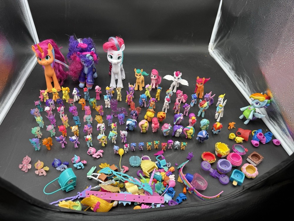Huge My Little Pony Lot Of 96 Figures Various Styles And Years Plus Accessories