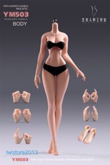 YM503 1/6 Medium Breast Thin Waist Girl 12″ Female Action Figure Body Hands Foot