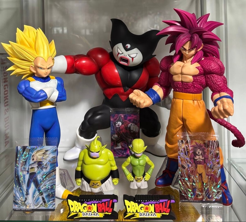Dragon Ball DAIMA Figure Lot – Vegeta, Goku, Goma, Degesu – Pre-owned, Boxed