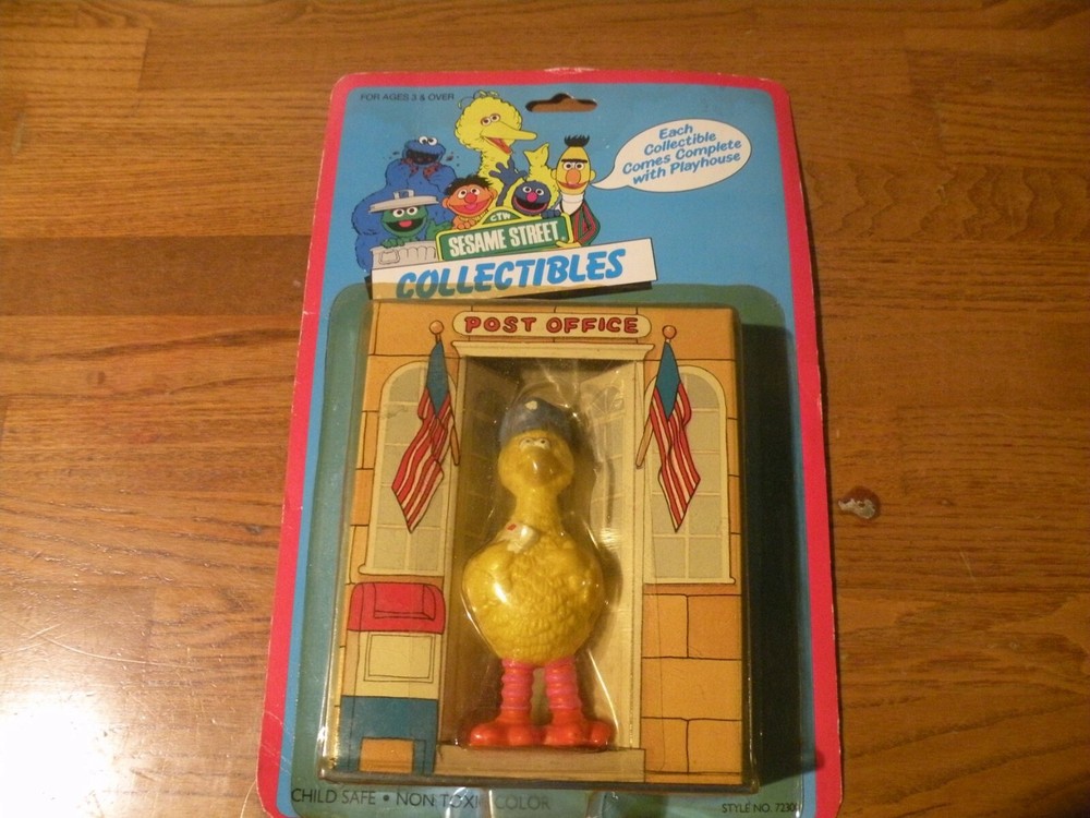 TARA TOY SESAME STREET BIG BIRD POST OFFICE FIGURE NEW IN PACKAGE 1987