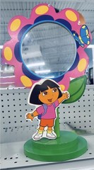 2007 Nickelodeon Jr. Dora the Explorer tabletop mirrorframe Withbuilt-in stand,