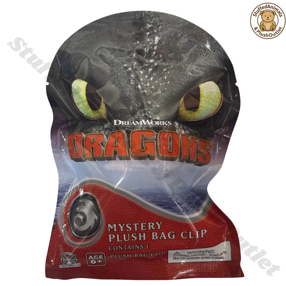 DreamWorks Dragons Mystery Plush Bag Clip 1 RANDOM Toothless Culturefly New