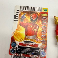 Power Rangers Mega force Red & Black Ranger Figures Cards Weapons Bandai Figures