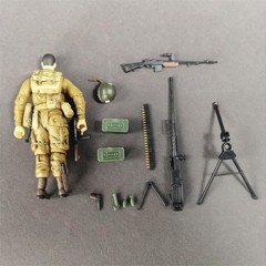 1/18 WWII US Military Soldier Action Figure, Articulated Collectible Model Toy