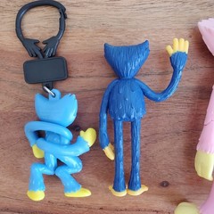 POPPY Playtime Scary Huggy Wuggy 5″ Lot Of 4 Posable Action Figures 2 Keychains