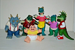 Vintage 1990s lot 6 Disney Dinosaurs TV Show Sinclair Family Figures Jim Henson
