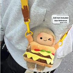 Handmade 15/17cm Labubu Clothes Size for Monster Plush Hamburger Bag Outfits