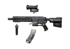 1/12 Scale Weapon – ASSAULT RIFLE F06R with SCOPE, GRIP & AMMO CLIP Fodder