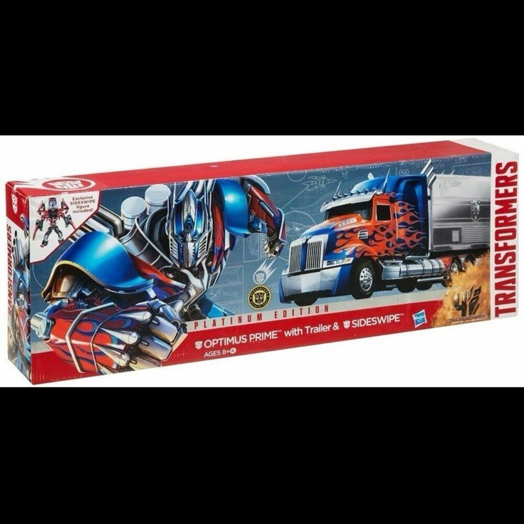 Hasbro Transformers Platinum Edition Optimus Prime & Sideswipe w/ Trailer Truck