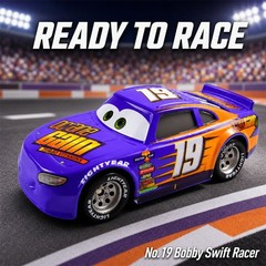 Disney Pixar Cars 3 Movie Next Gen No.19 Bobby Swift Diecast Model Toy Car Gift