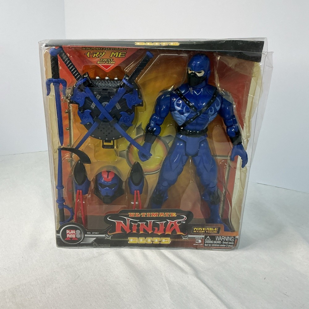 2008 Play Mind #57451 Ultimate Elite Ninja 12” figure, box wear -new box damaged