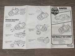 Vintage 1986 Kenner MASK M.A.S.K. Raven Corvette Instructions Blueprints