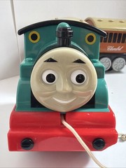 Vtg. 1998 TOMY Thomas & Friends Pull Toy Train Set Sound Annie Clarabel Works