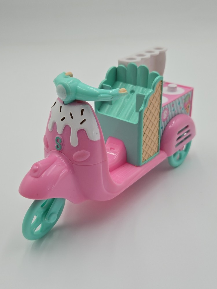 Shopkins Gelati Pink Blue Girl And Toy Bike Ice Cream Scooter NO Accessories