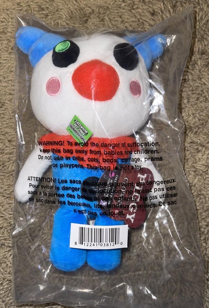 PIGGY Clowny Clown Series 1 8” Collectible Plush Roblox PhatMojo Authentic w/DLC