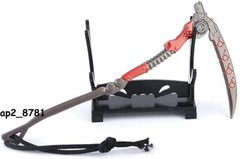 1/6 Metal Dead Man’s Curved Sickle Scythe Grim Reaper For 12” Action Figure