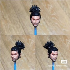 1/12 1/18 Head Sculpt Samurai Miyamoto Musashi For 6″ 3.75″ Action Figure