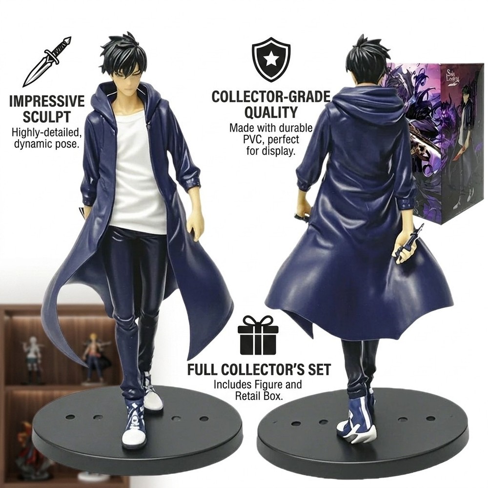 Sung Jinwoo Solo Leveling 21cm PVC Action Figure Anime Collectible