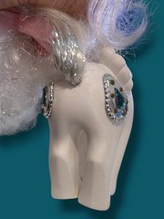 Vintage My Little Pony Princess Tiffany Pegasus G1 MLP White Jeweled 1987