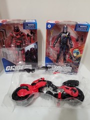 Gi Joe Classified Series Cobra Commander Red Ninja Cobra Coil Motorcycle Lot X3