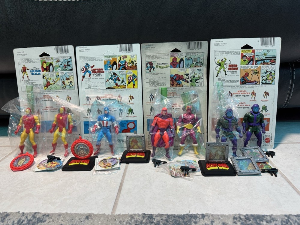 Lot Of 7 Vintage 1984 Marvel Super Heroes Secret Wars 6 Complete & 1 Extra