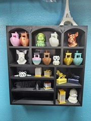 Miniature Wall/Tabletop Black Display Shelf MiniVerse, MiniBrand, Trinkets 1:6