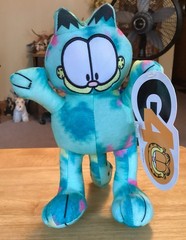 New Garfield Plush Blue Green Tie Dye Cat Soft Toy Stuffed Animal 9″ NWT