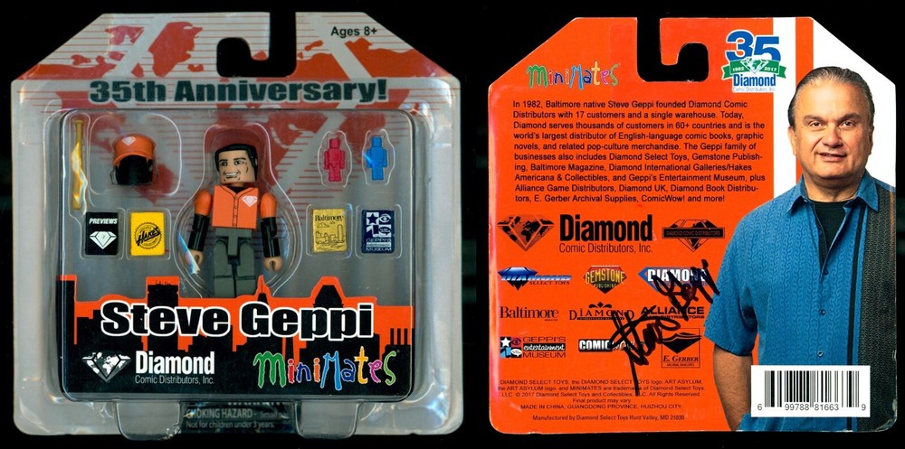Steve Geppi SIGNED MiniMates 2017 SDCC Diamond Comic Distributor VIP Party Promo