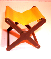 Vintage 1971 Mattel Big Jim Gi Joe Camping Chair Brown Tan Folding