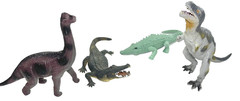 Mixed Lot of 4 Hard Plastic/ Rubber Dinosaur Prehistoric Toy Figures