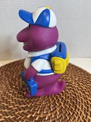 Vintage 1992 Lyons Group Barney Purple Dinosaur Coin Piggy Bank Back to School