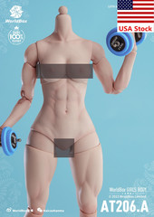 Worldbox AT206A 1/6 Pale Female Muscle Super Flexible Body 12”Action Figure