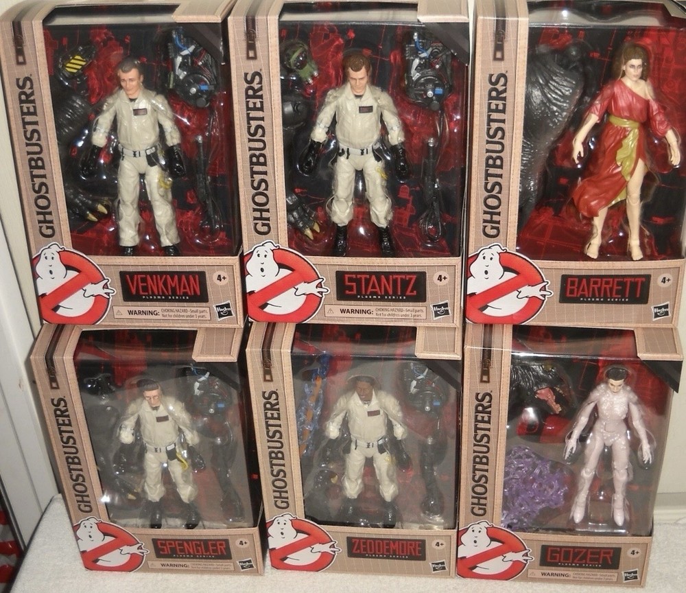 6 Ghostbusters Plasma Series Figures Complete Set With Terror Dog BAF New