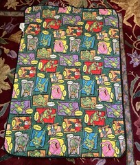 vintage Teenage Mutant Ninja Turtles comic-style Blanket from the 1990s 40×56