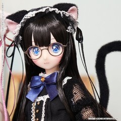 Azone Dreamin Mebae A Gift From M.k Black White Cat 22.5cm/8.8In 1/6 Full Set