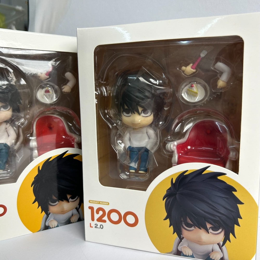 1. L Lawliet Nendoroid 1200 Death Note Interchangeable Face Anime Model Toy