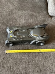 Batmans Batmobile DC Comics Plastic 15” Long X 7” Wide X 5” Tall. Holds 11” Fig.