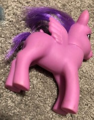 Lot Of 2 My Little Pony Blue And One Pink. Both Of Their Tails Have Cut Shorter